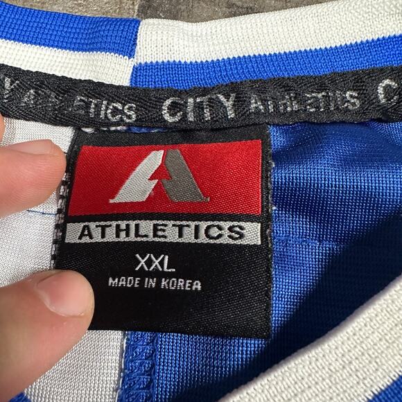 City Athletics Brooklyn Jersey XXL #32 Blue/White New York Rap HIp Hop - Picture 7 of 9